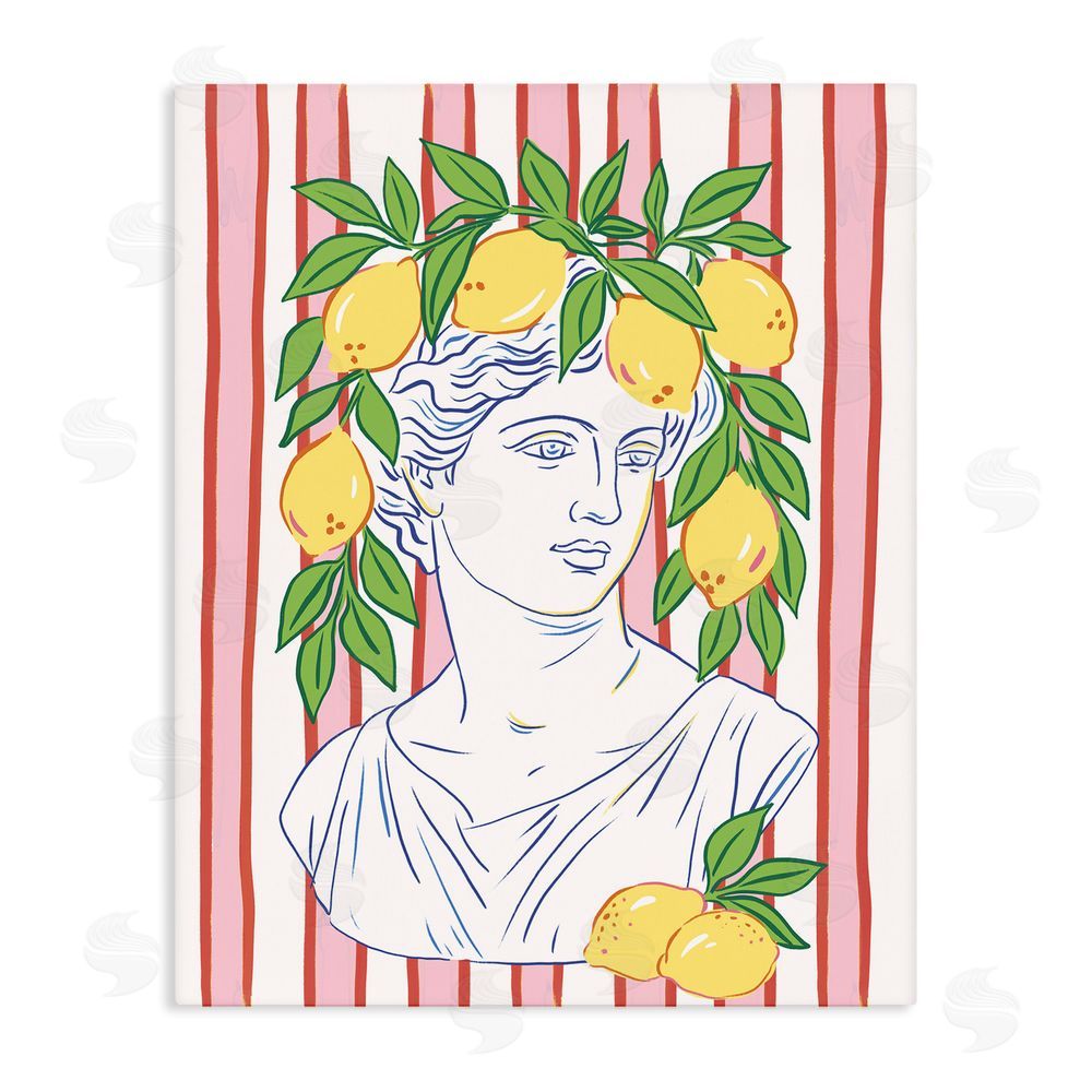 Radhika Modi La Limona Sculpture Face Stretched Canvas Wall Art Print