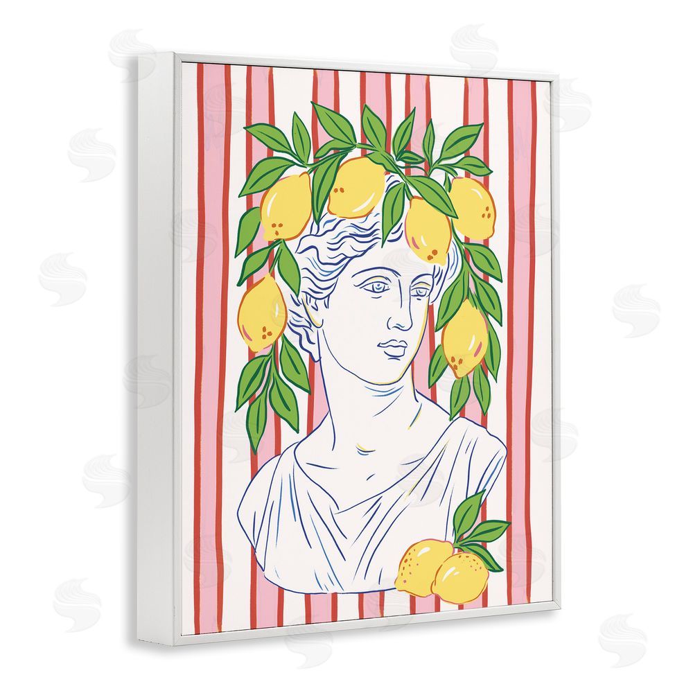 Radhika Modi La Limona Sculpture Face White Framed Giclee Wall Art Print