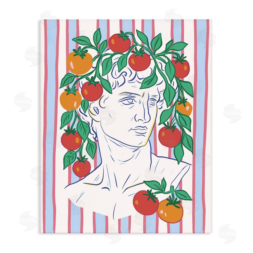 Radhika Modi La Rossa Sculpture Face Stretched Canvas Wall Art Print
