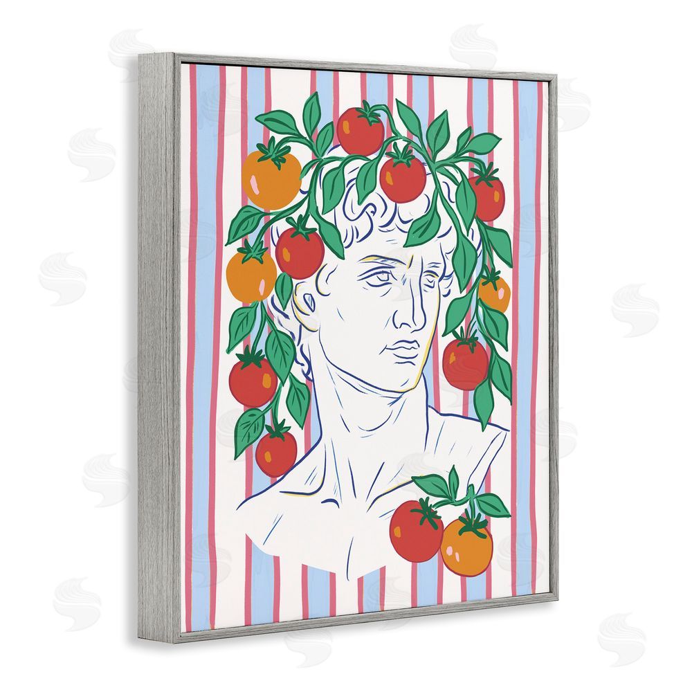 Radhika Modi La Rossa Sculpture Face Gray Framed Giclee Wall Art Print