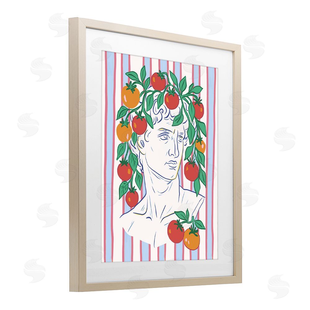 Radhika Modi La Rossa Sculpture Face Brown Framed Print Under Glass Wall Art