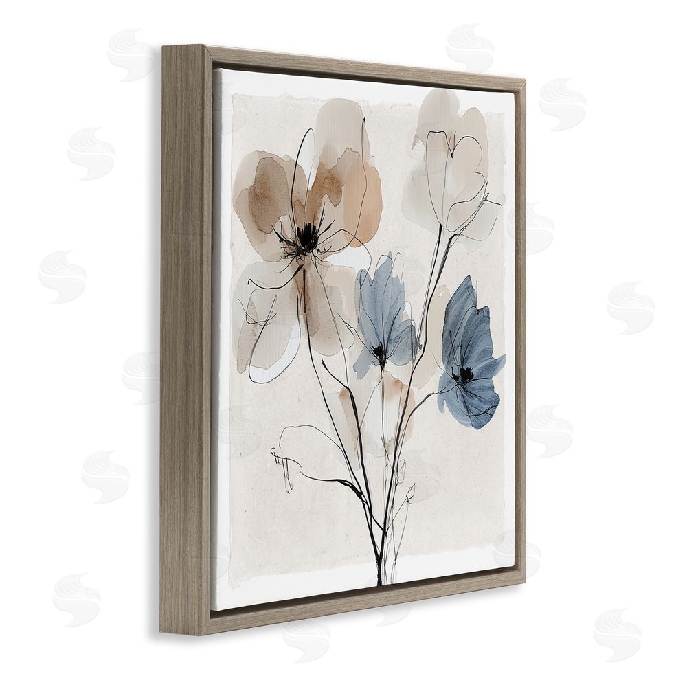 Annabelle Hall Bundle of Reclaimed Pleasures Brown Floating Frame Canvas Wall Art Print