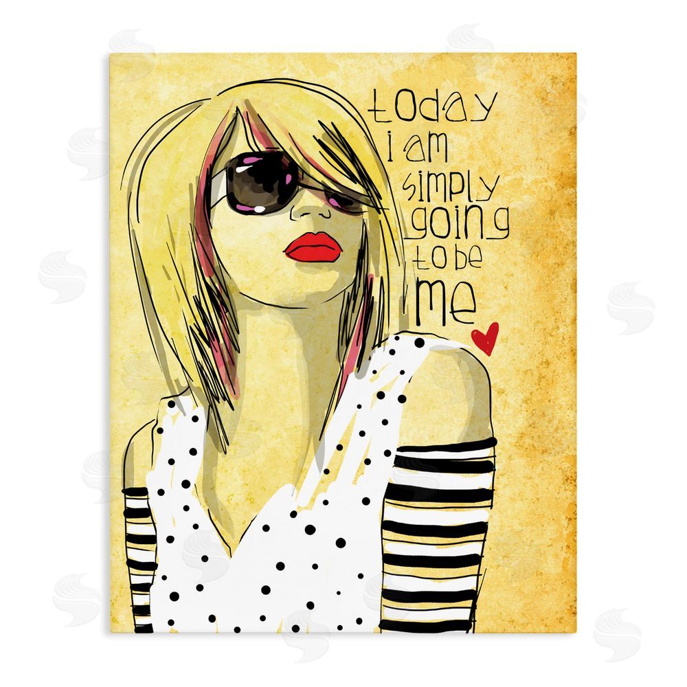 Suzanne Millius Today I Am Simply Me Stretched Canvas Wall Art Print