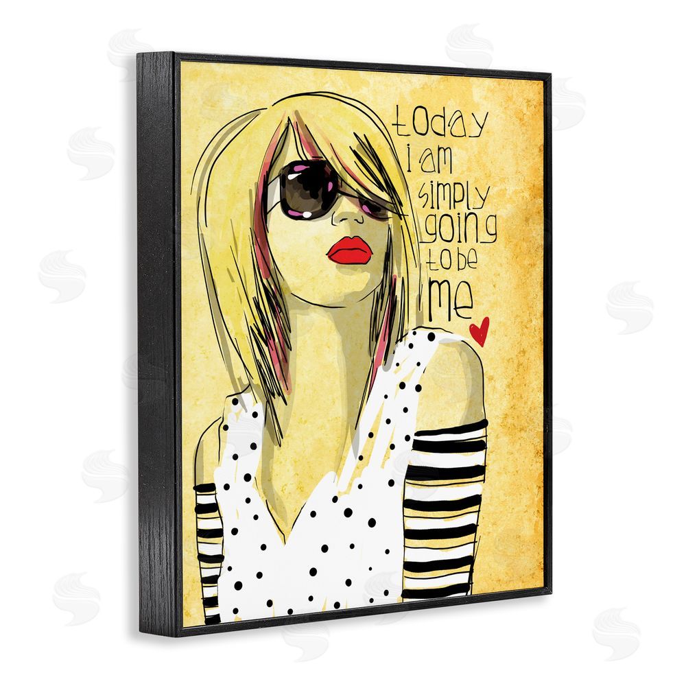 Suzanne Millius Today I Am Simply Me Black Framed Giclee Wall Art Print