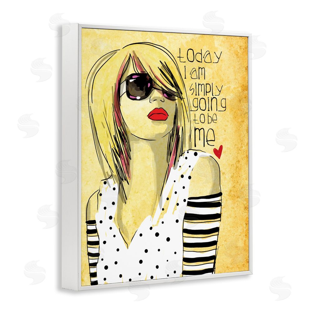 Suzanne Millius Today I Am Simply Me White Framed Giclee Wall Art Print