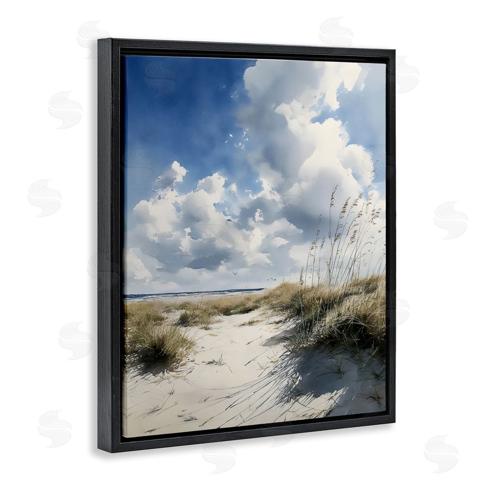 Franklyn Gregory Dunes In The Sunshine Black Floating Frame Canvas Wall Art Print
