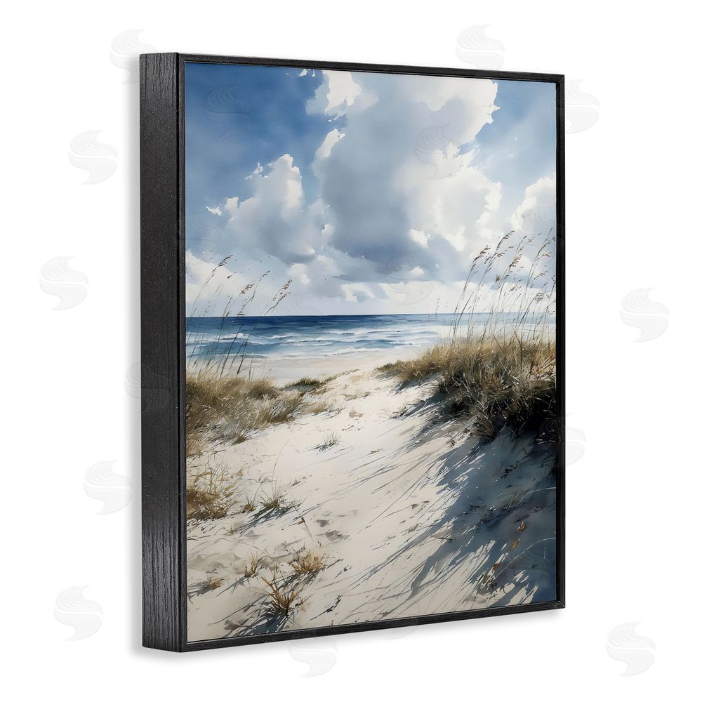 Franklyn Gregory Dune Beach at Midday Black Framed Giclee Wall Art Print