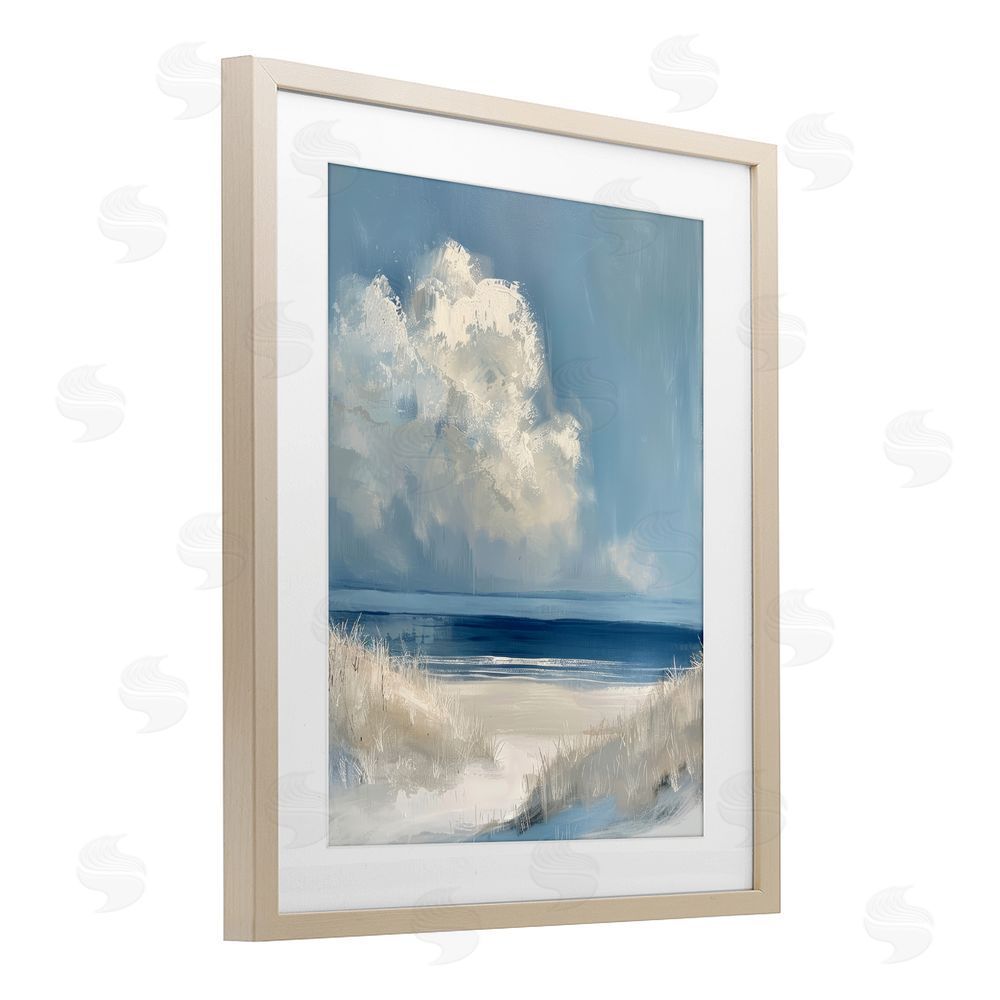 Petal Prints Design Dark Waters Ahead Brown Framed Print Under Glass Wall Art