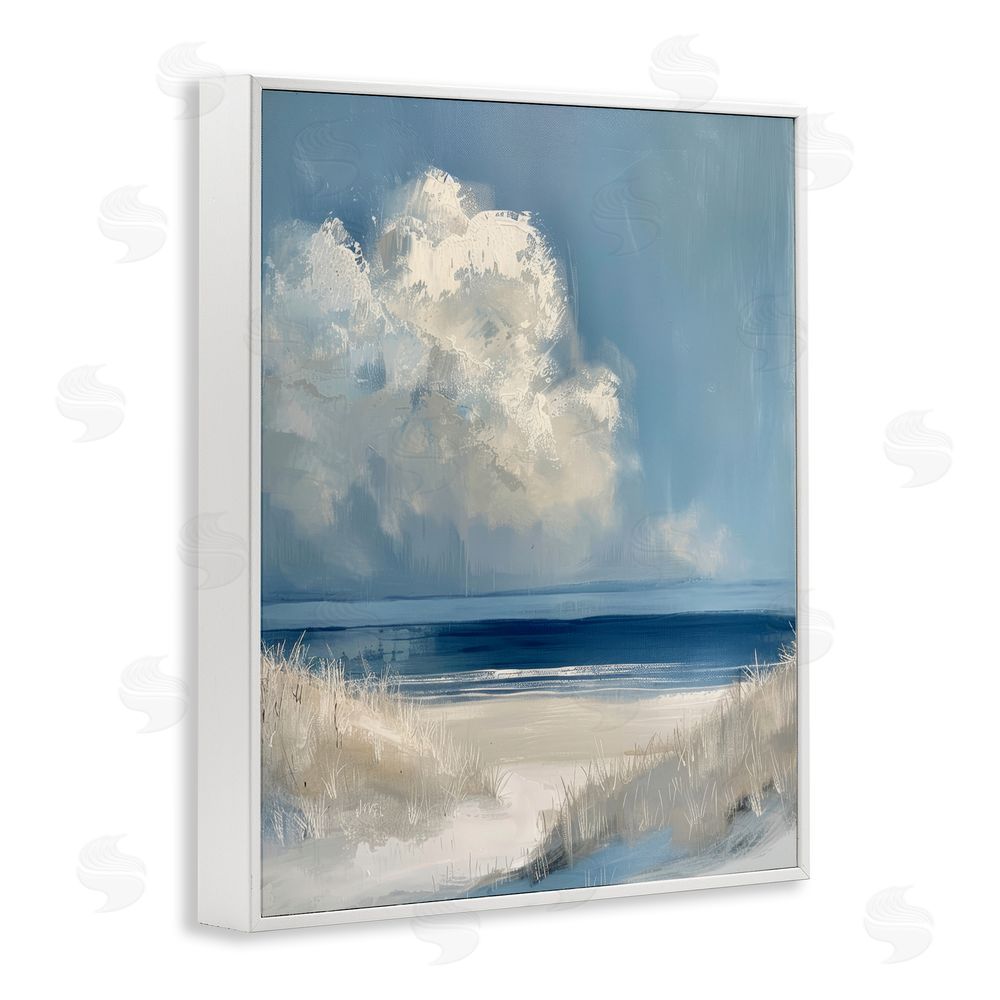 Petal Prints Design Dark Waters Ahead White Framed Giclee Wall Art Print