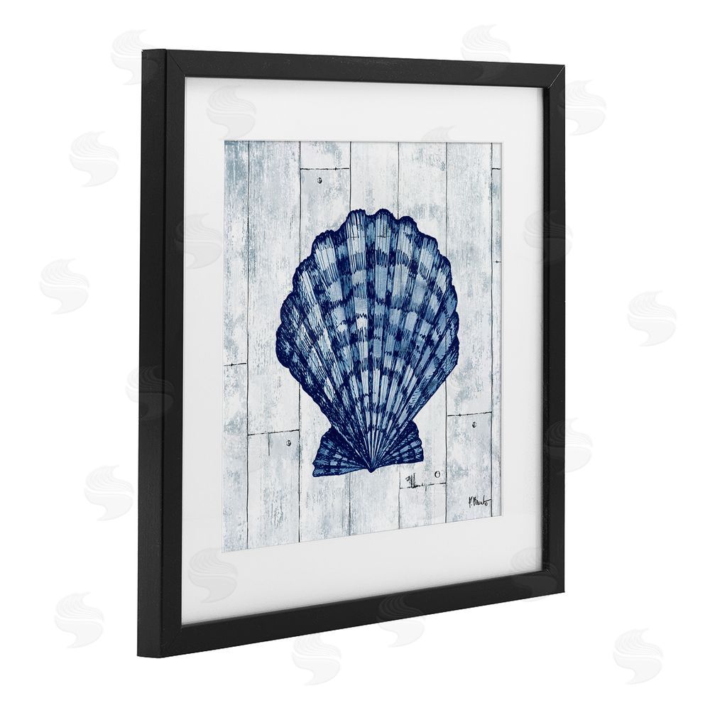 Paul Brent Coastal Timberland Scallop Black Framed Print Under Glass Wall Art