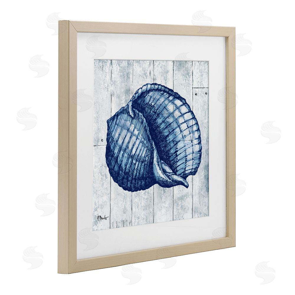 Paul Brent Coastal Timberland Shell Brown Framed Print Under Glass Wall Art