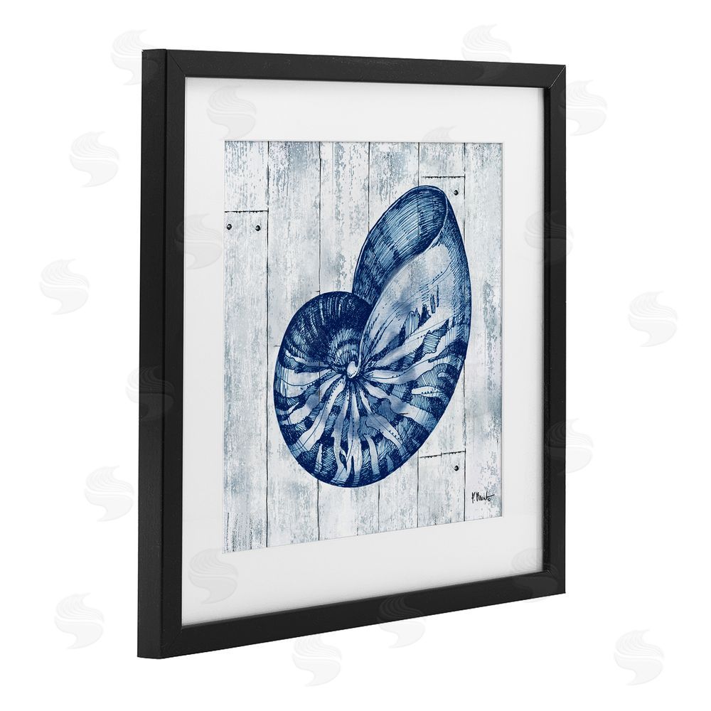 Paul Brent Coastal Timberland Nautilus Black Framed Print Under Glass Wall Art