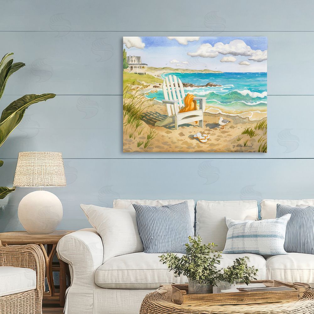 Robin Altman Waiting For You by Beach Stretched Canvas on Wall