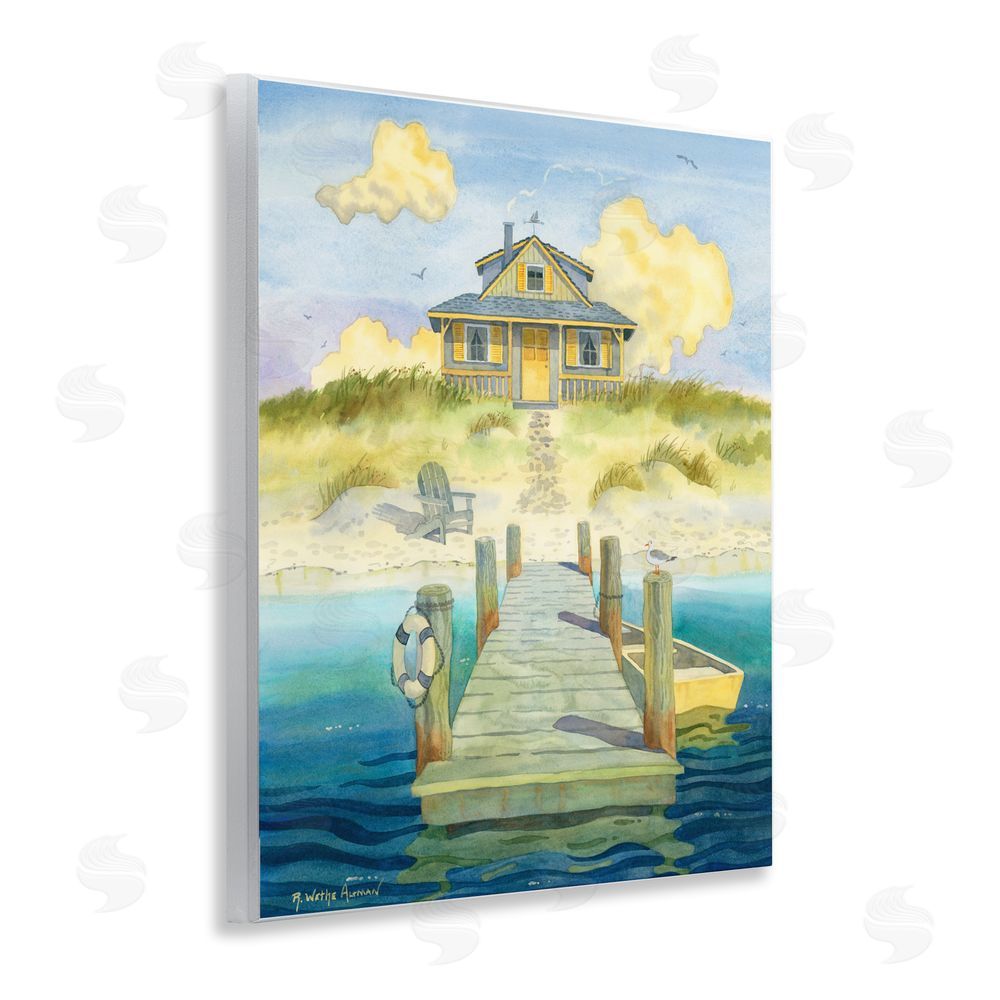 Robin Altman Welcome Seaside Retreat Cottage Wall Plaque Printed Art