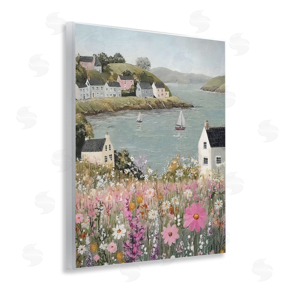 Riley B Seaside Cottages & Sailboats Wall Plaque Printed Art