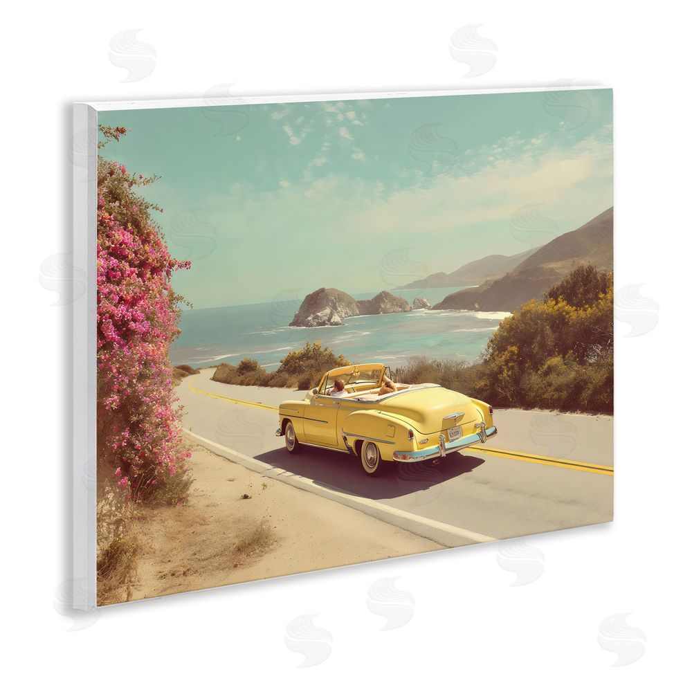 Franklyn Gregory Vintage Yellow Ride Wall Plaque Printed Art
