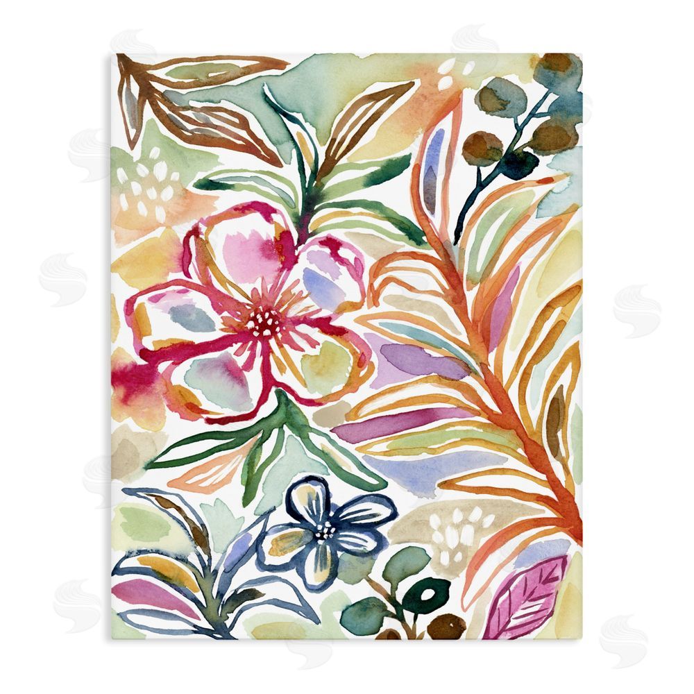 Lisa Nohren Colorful Garden Impressions Stretched Canvas Wall Art