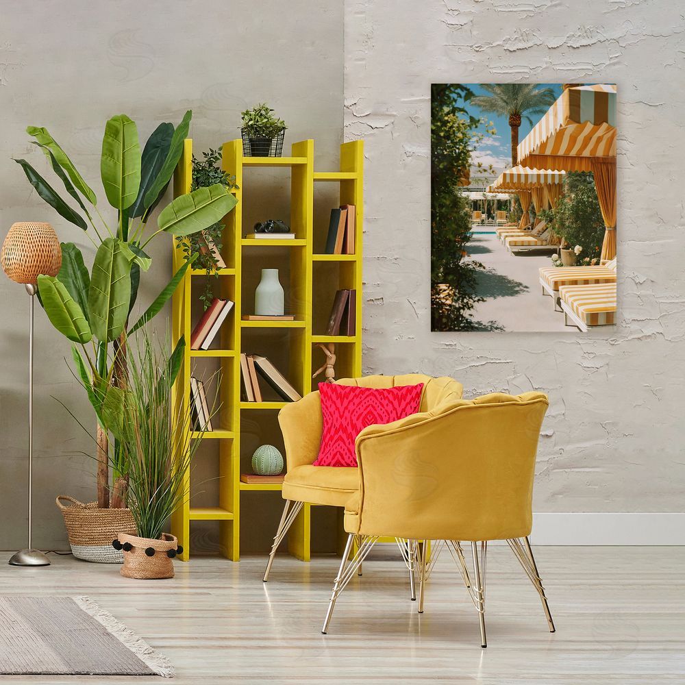 Franklyn Gregory Vintage Cabanas at Poolside Stretched Canvas on Wall