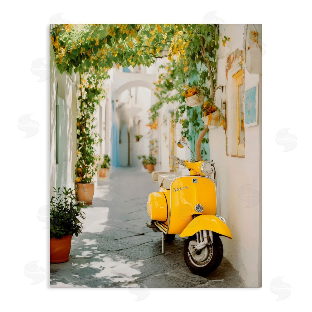 Franklyn Gregory Vacation Ride Through Alley Stretched Canvas Wall Art Print