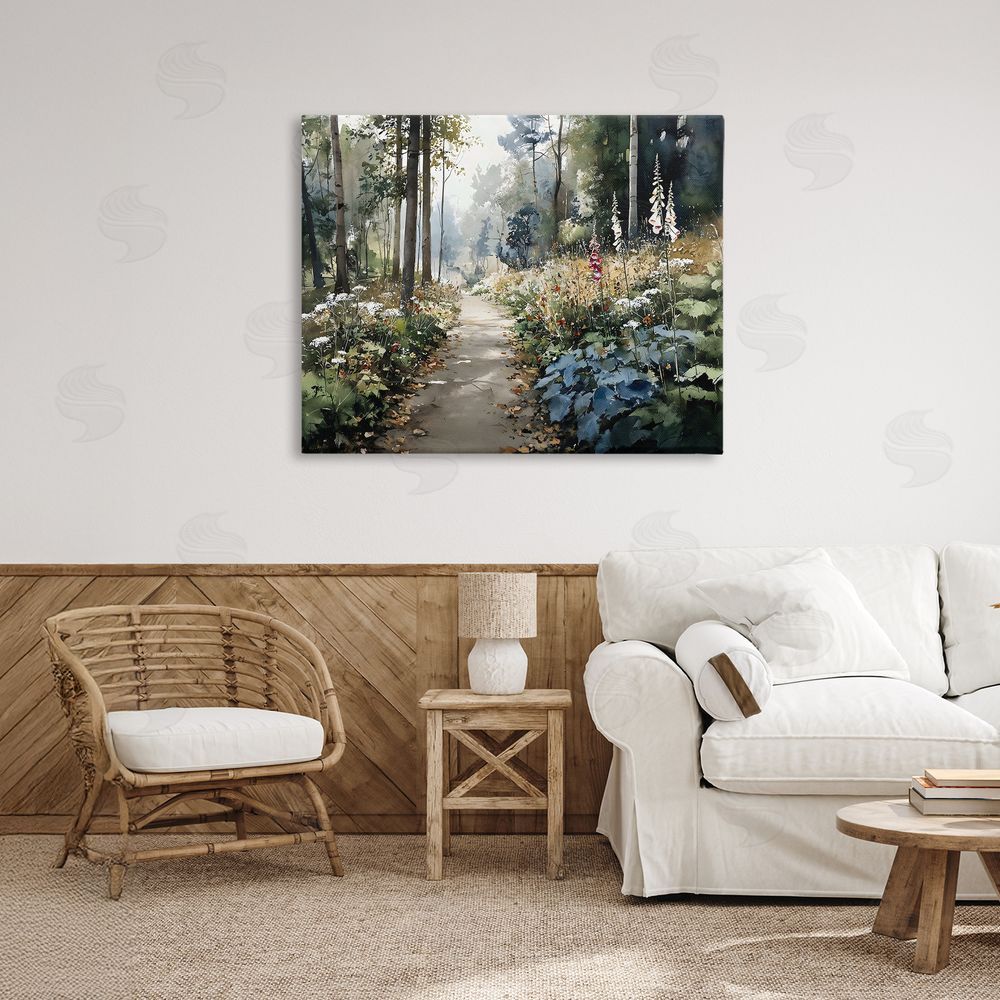 Franklyn Gregory Foliage Forest at Dusk Stretched Canvas Wall Art in Room