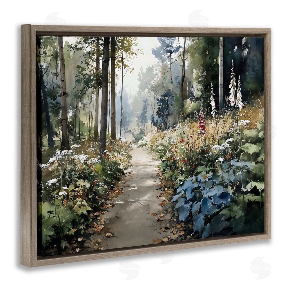 Franklyn Gregory Foliage Forest at Dusk Brown Floating Framed Canvas Wall Art