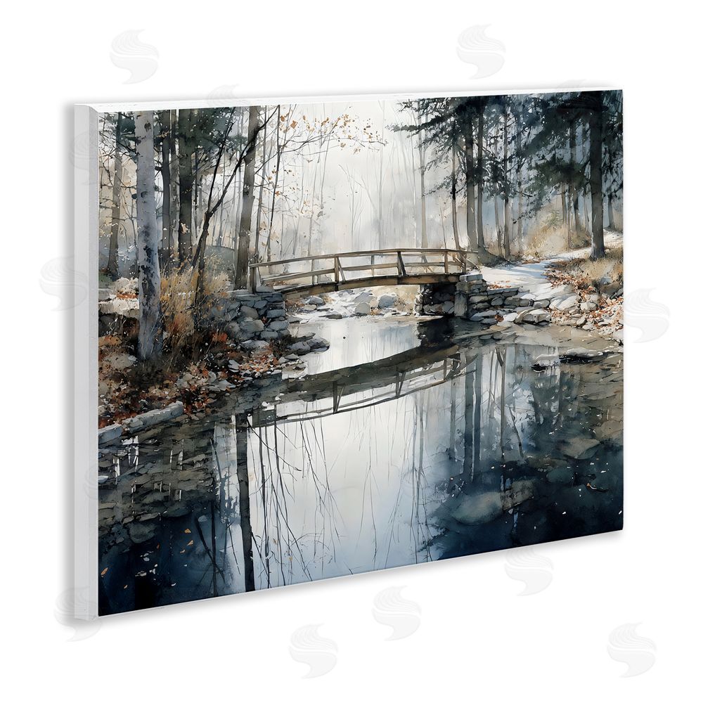 Franklyn Gregory Stone Bridge over Stream Wall Plaque Printed Art