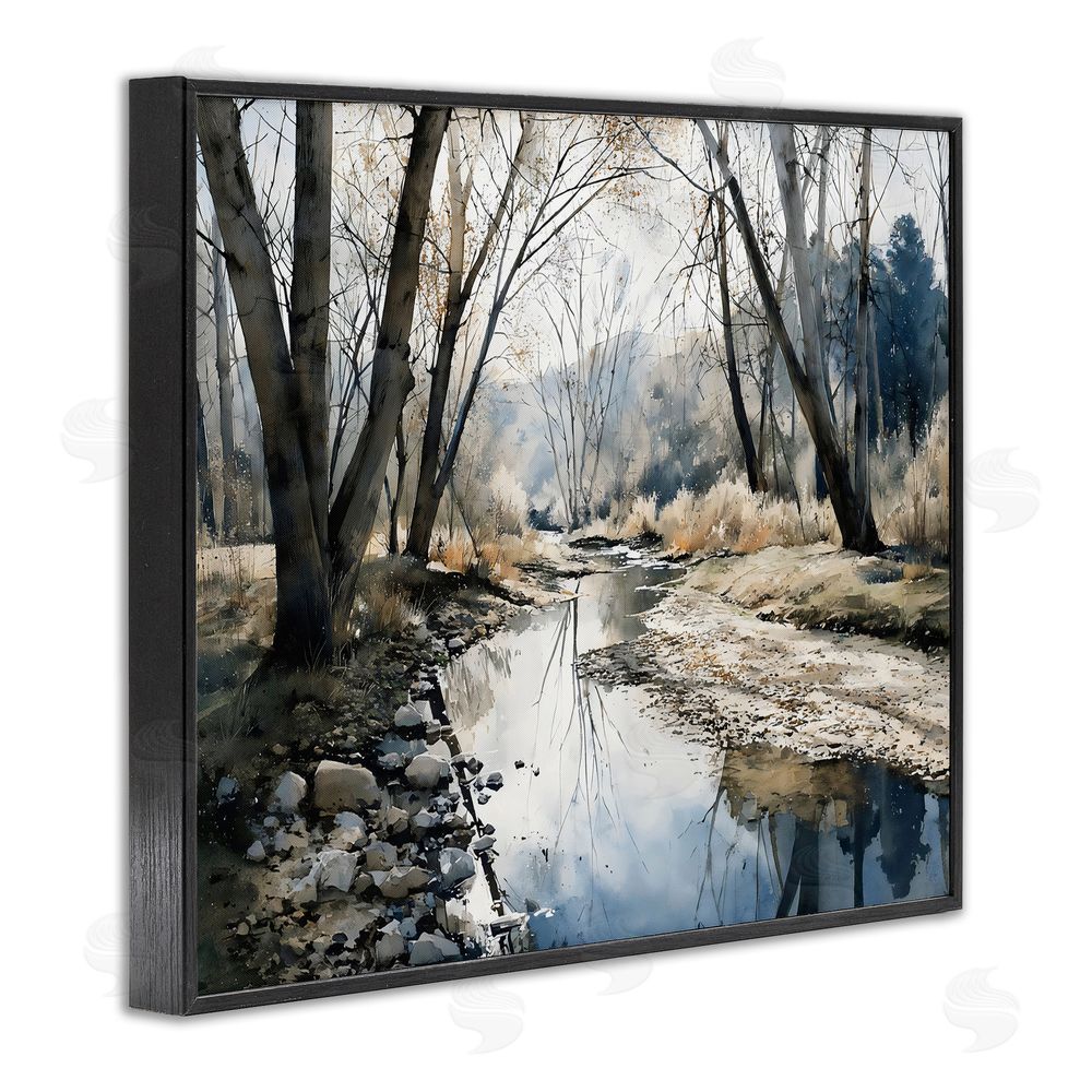 Franklyn Gregory Serene Reflections at Autumn Creek Black Framed Giclee Wall Art Print
