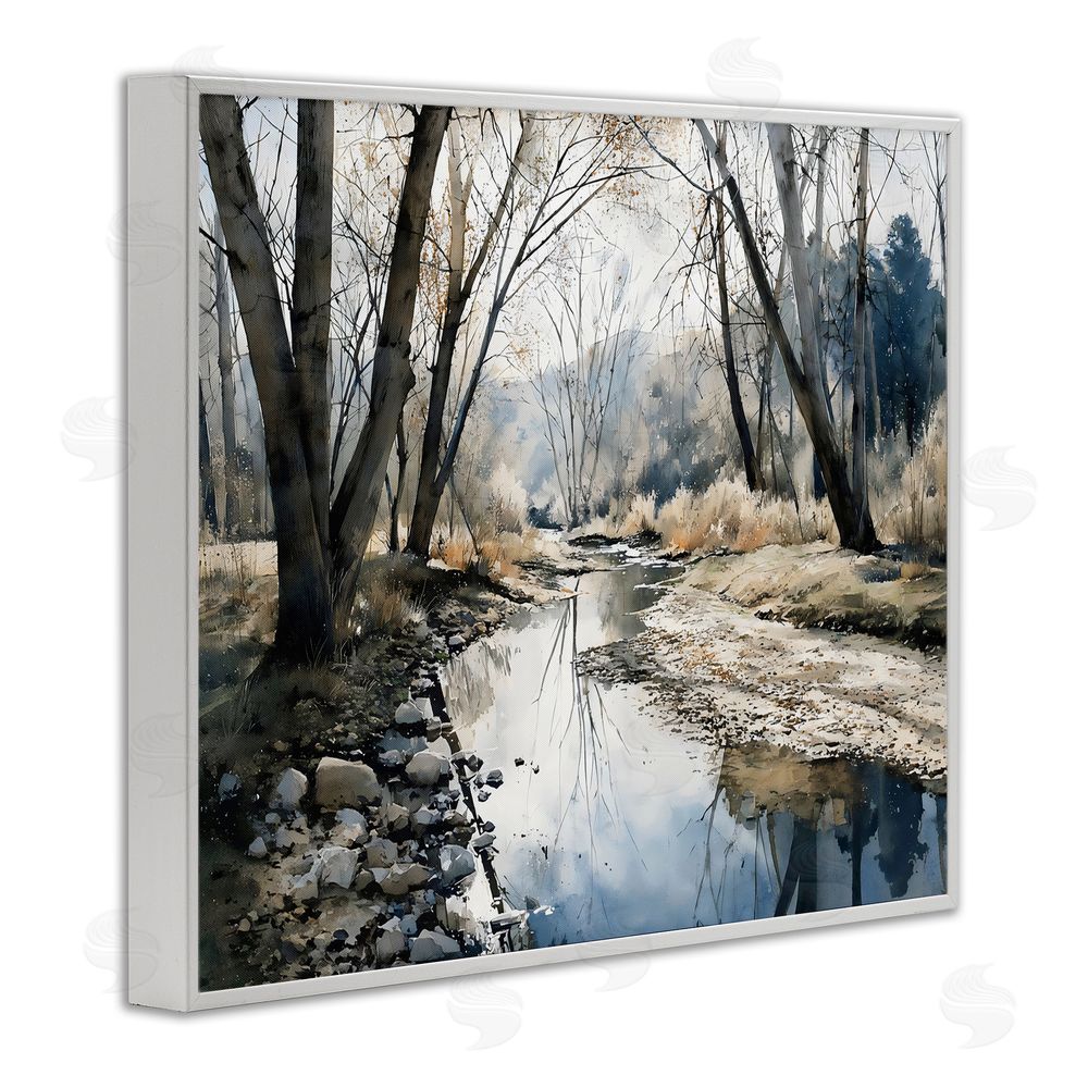 Franklyn Gregory Serene Reflections at Autumn Creek White Framed Giclee Wall Art Print
