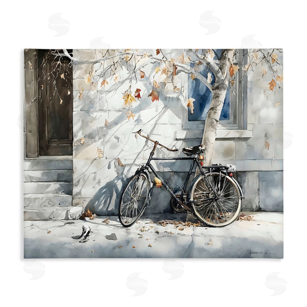 Franklyn Gregory Autumn Ride on Quiet Street Stretched Canvas Wall Art Print