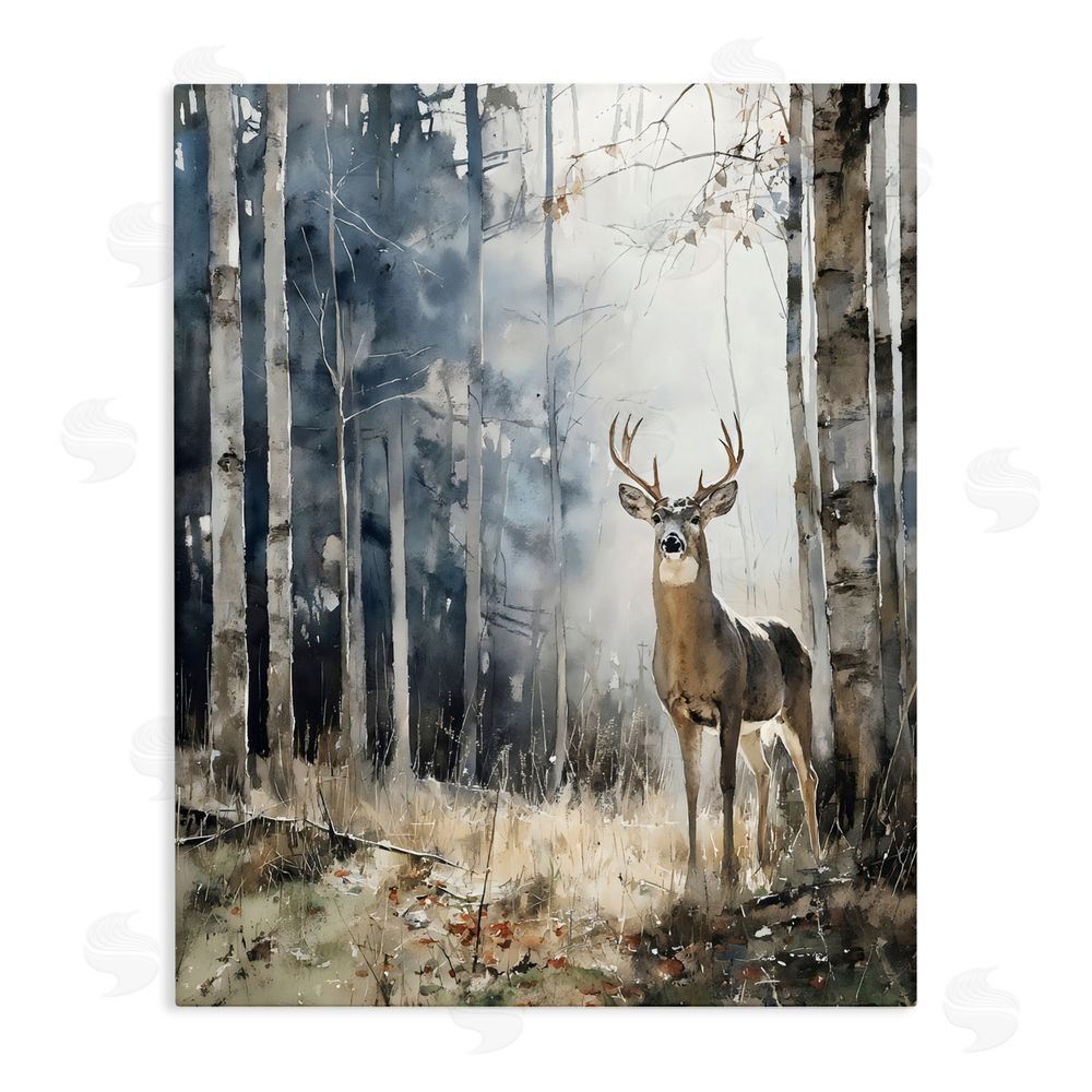 Franklyn Gregory Deer In The Woods Stretched Canvas Wall Art
