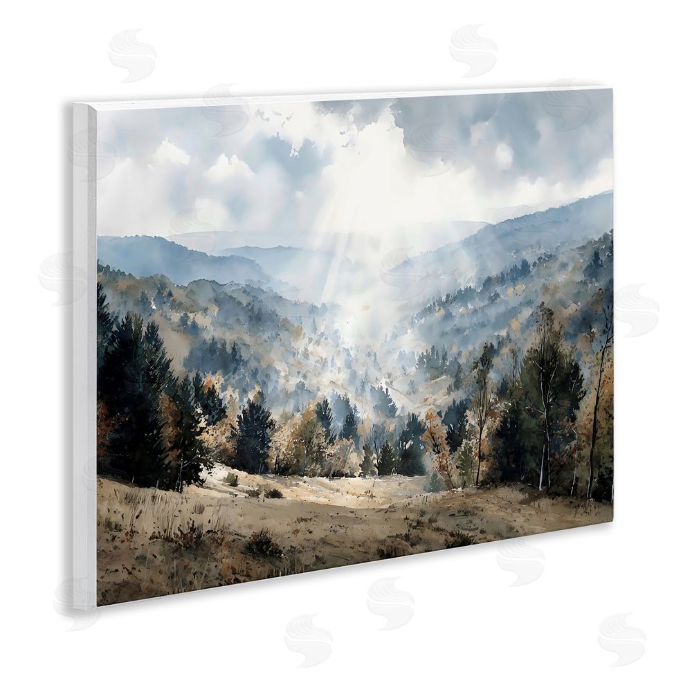 Franklyn Gregory Sunlit Fall Valley Beams Wall Plaque Printed Art