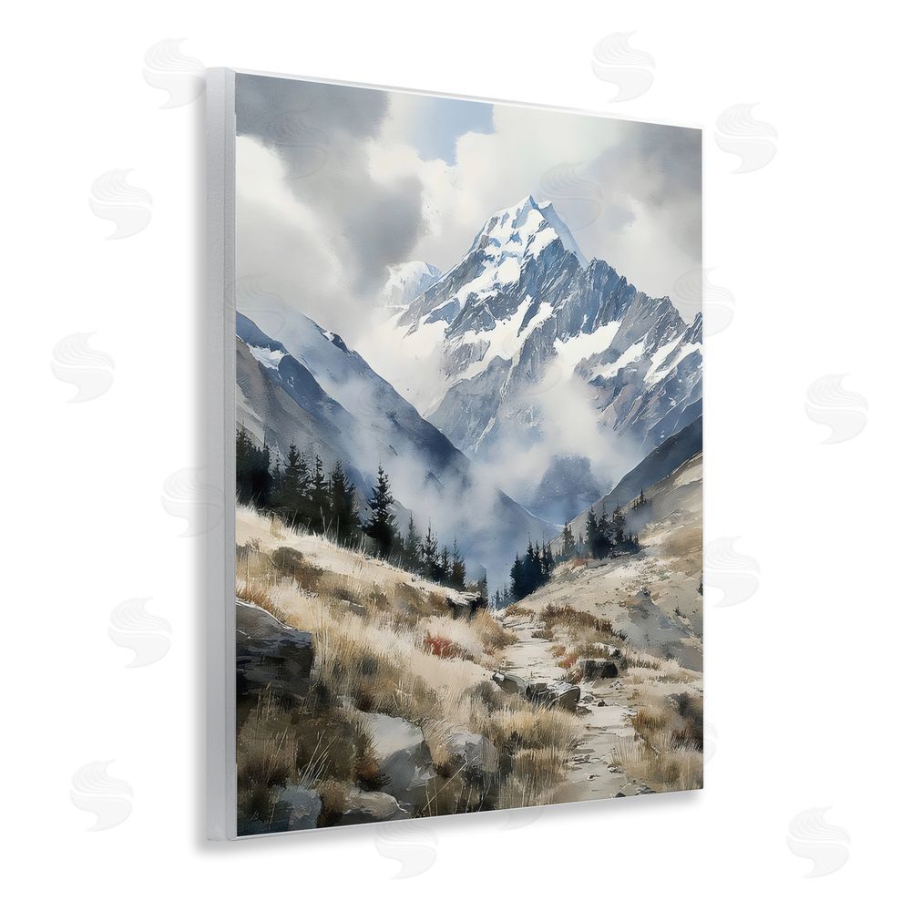 Franklyn Gregory Snow Caps Mountain Peaks Wall Plaque Printed Art
