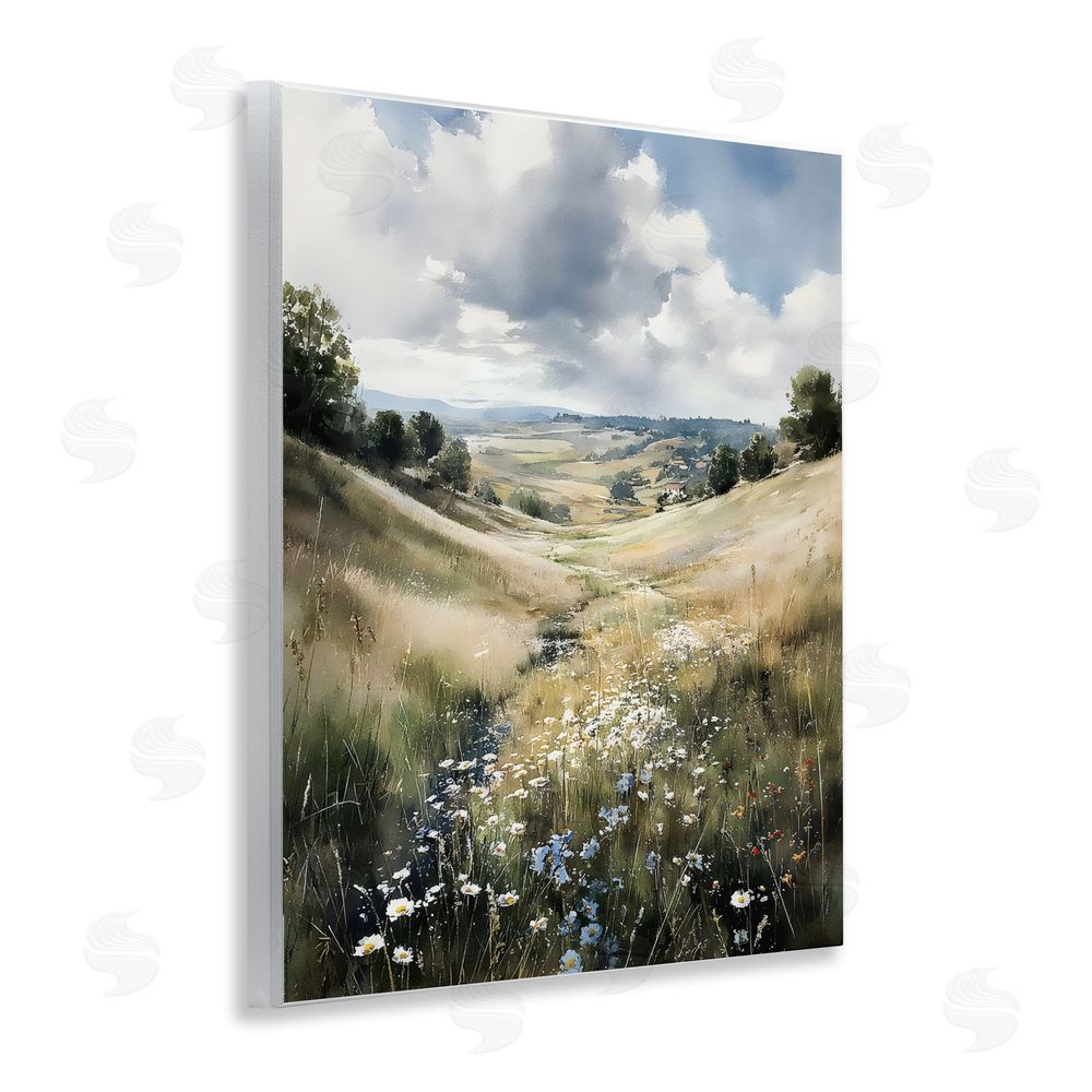 Franklyn Gregory Floral Valley of Wild Daisies Wall Plaque Home Decor Art Print