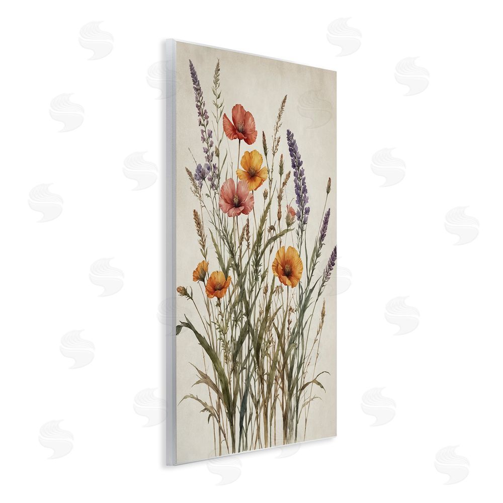 Nataly White Vintage Collection of Meadow Botanicals Wall Plaque Printed Art