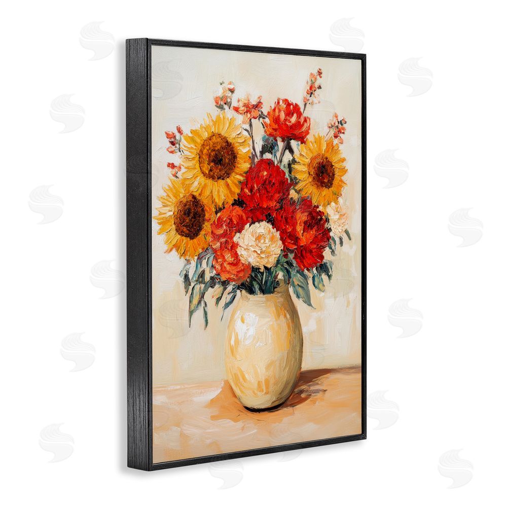 Petal Prints Design Charming Bouquet of Fall Black Framed Giclee Print Wall Art