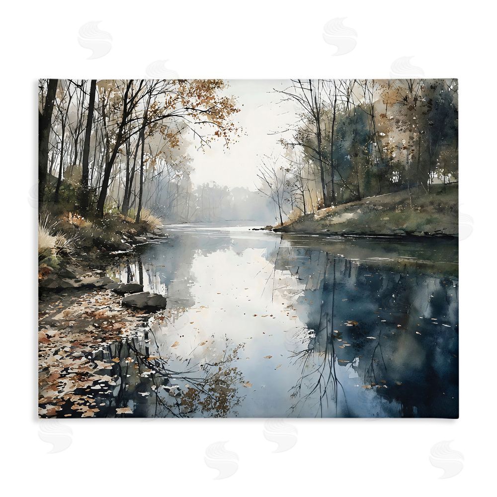 Franklyn Gregory Fall Lake Reflection Stretched Canvas Wall Art