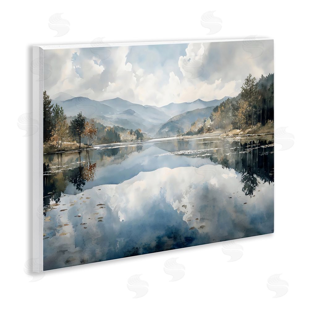 Franklyn Gregory Nature's Reflection on Mountain Lake Wall Plaque Home Decor Art Print