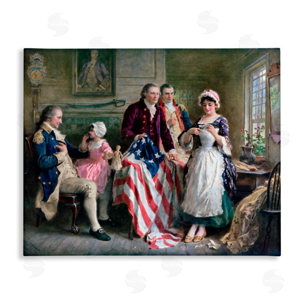 Arlington Prints Historical Betsy Ross Stretched Canvas Wall Art Print