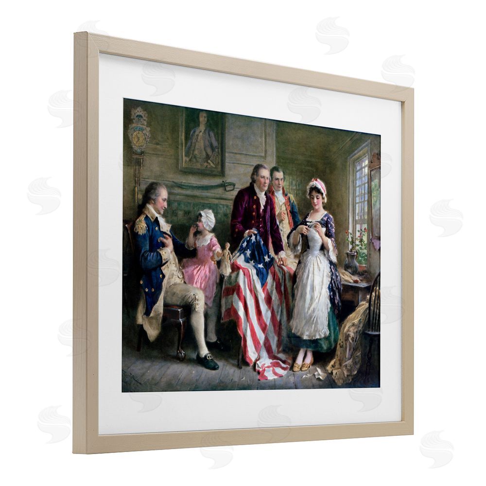 Arlington Prints Historical Betsy Ross Brown Framed Print Under Glass Wall Art