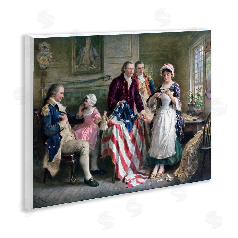 Arlington Prints Historical Betsy Ross Wooden Wall Plaque Art Print