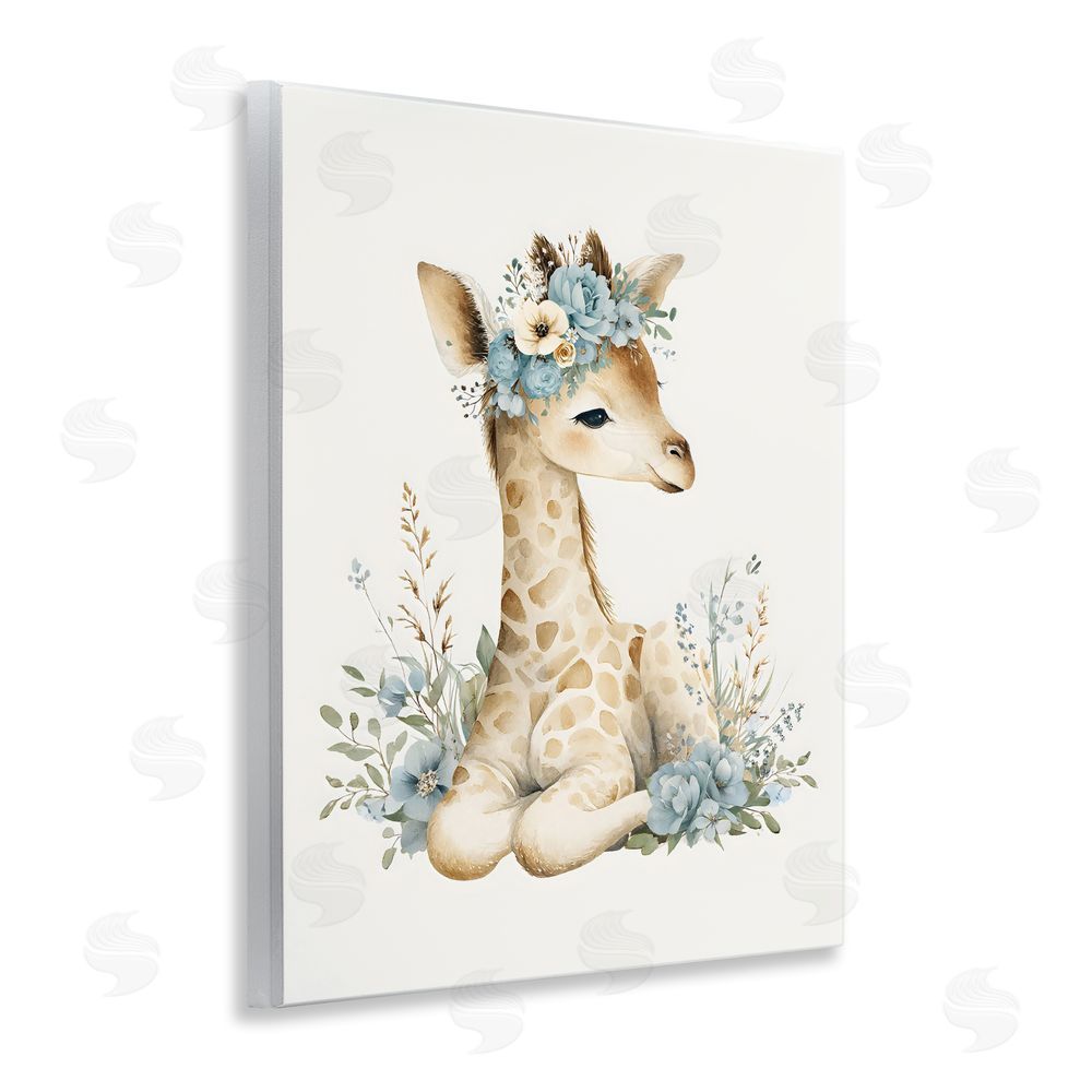 LSR Design Studio Watercolor Nursery Giraffe Wall Plaque Printed Art