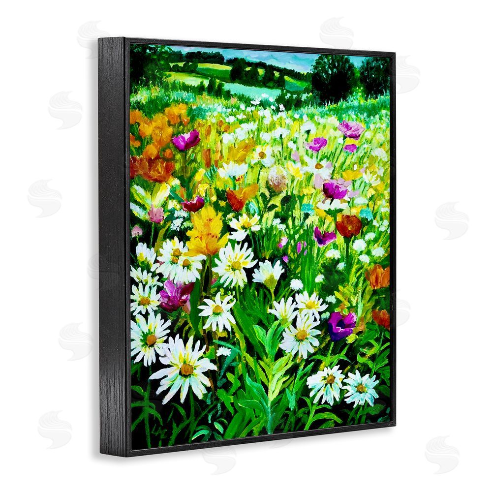 Lee Ann Zirbes Hillside Fusion Meadow Black Framed Giclee Wall Art Print