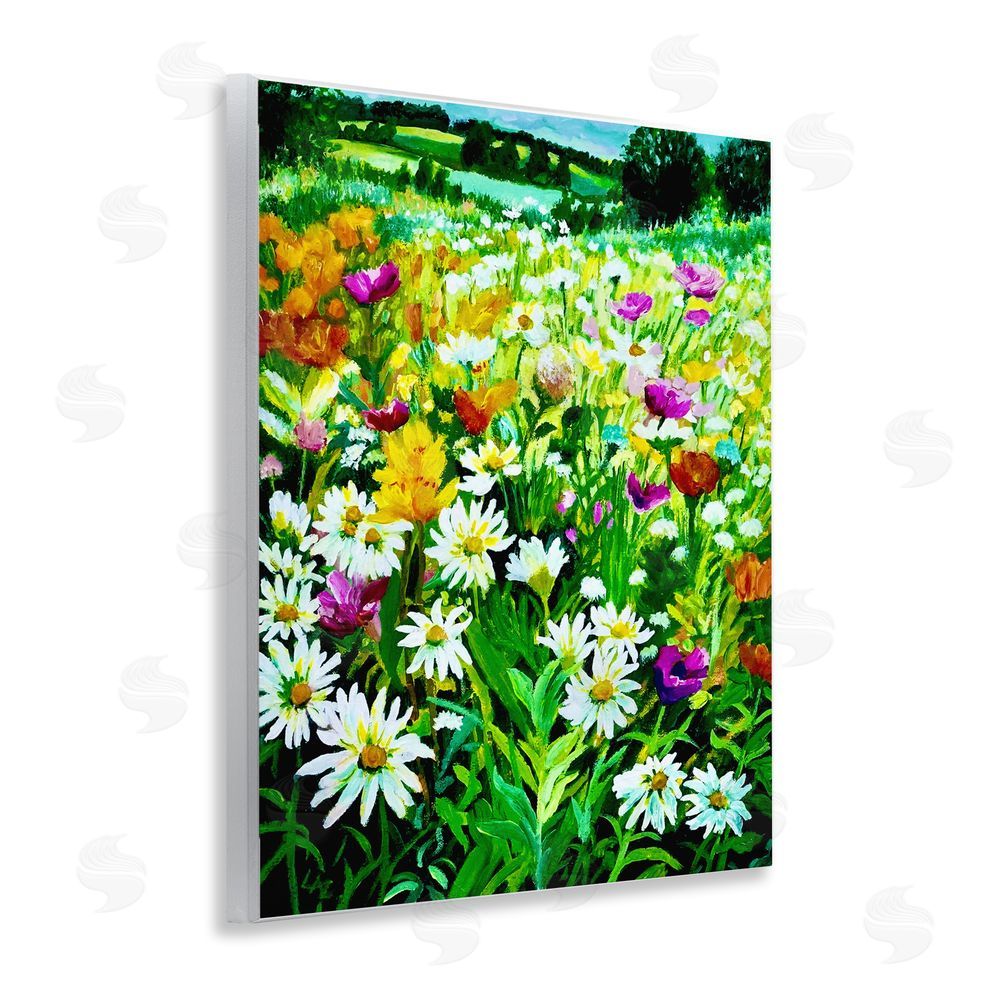 Lee Ann Zirbes Hillside Fusion Meadow Wooden Wall Plaque Art Print