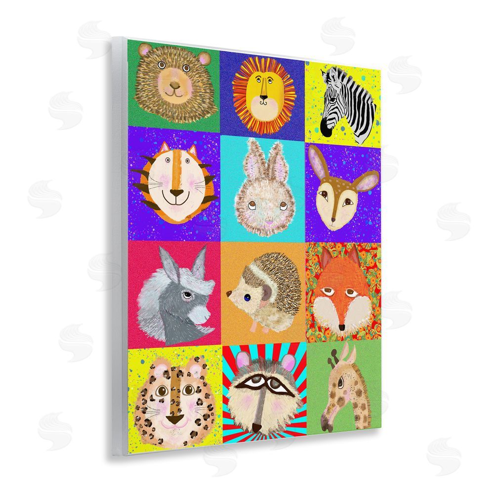Lynnda Rakos Furry Faces Animals Wooden Wall Plaque Art Print