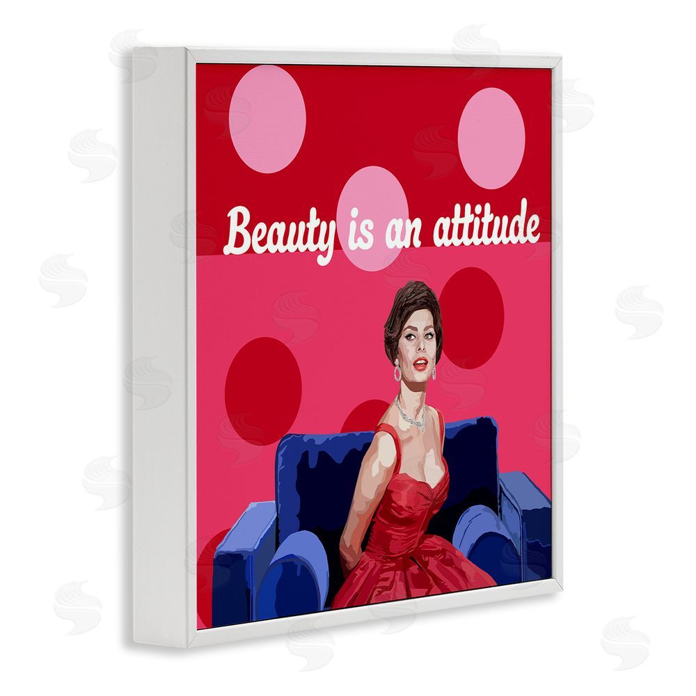Lynnda Rakos Beauty Is An Attitude White Framed Giclee Wall Art Print