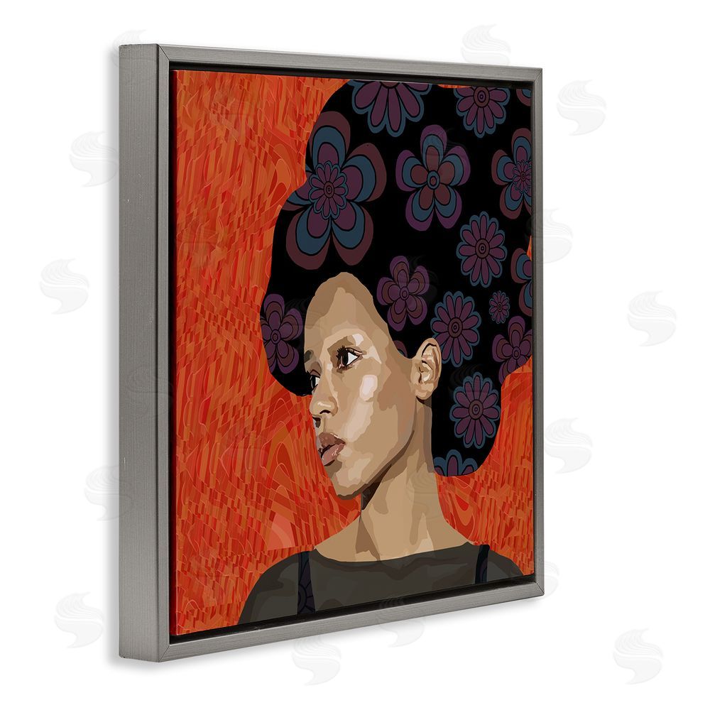 Lynnda Rakos Portrait Of A Dreamer Gray Floating Frame Canvas Wall Art Print