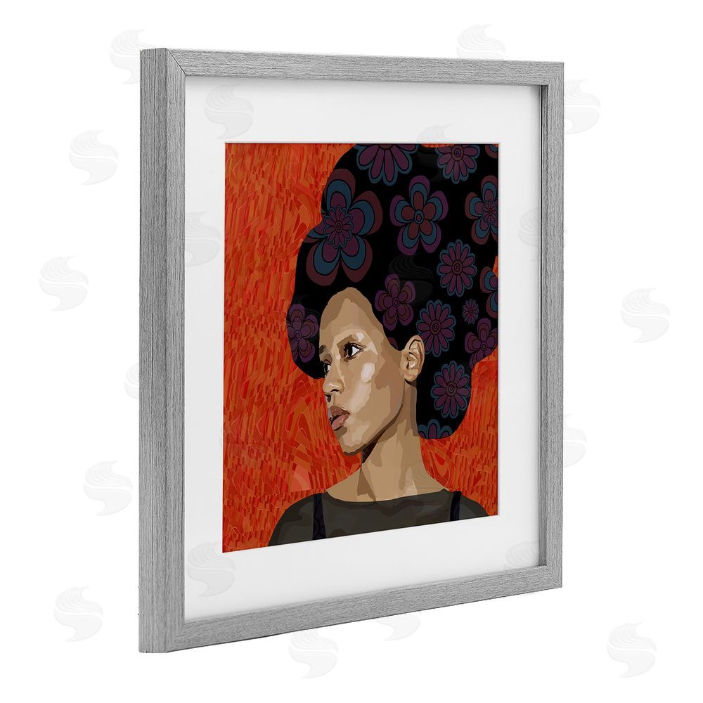 Lynnda Rakos Portrait Of A Dreamer Gray Framed Print Under Glass Wall Art