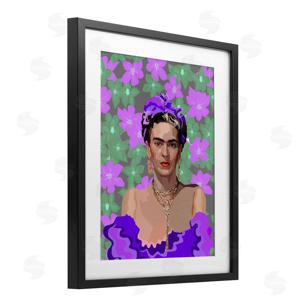 Lynnda Rakos Floral Reverie Frida Black Framed Print Under Glass Wall Art