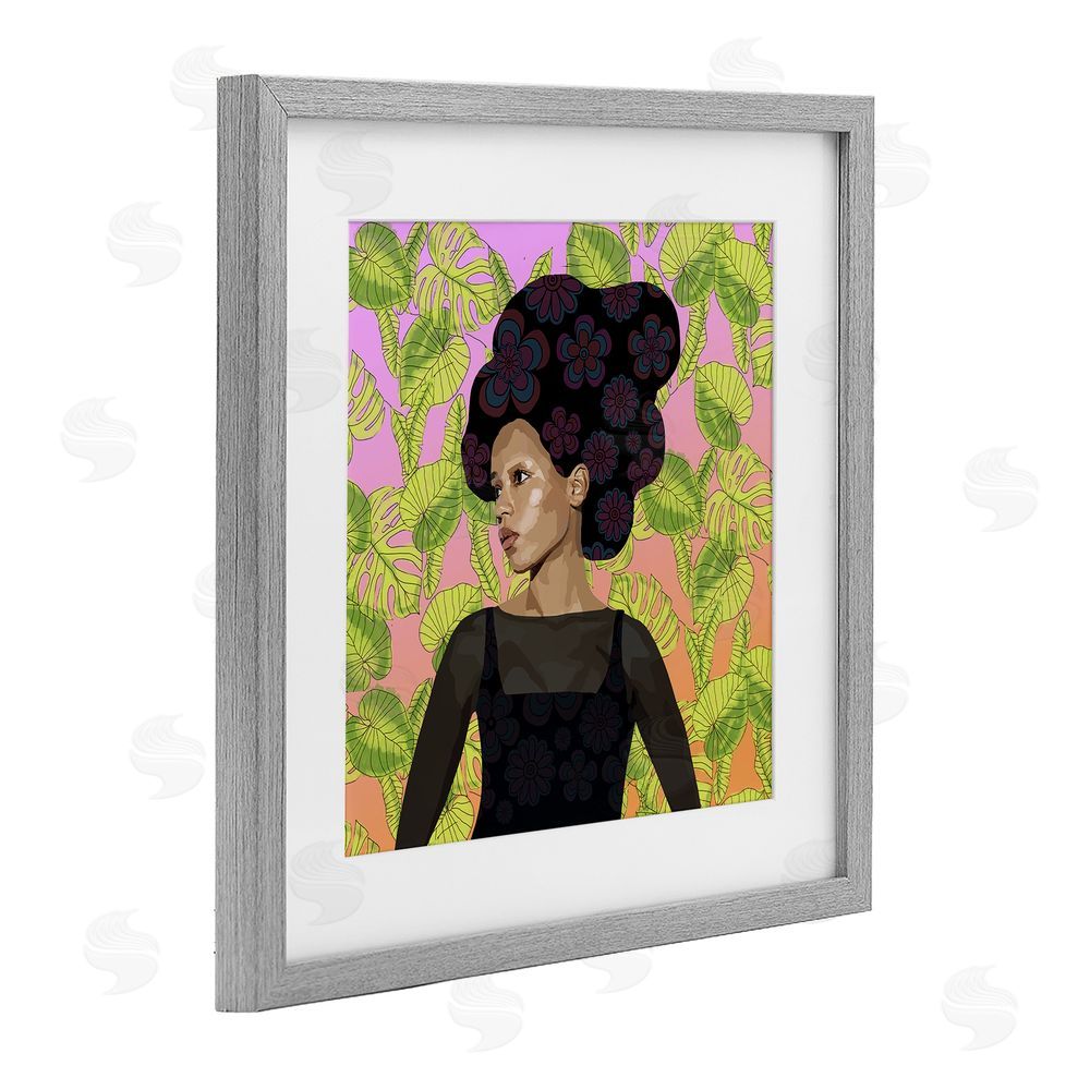 Lynnda Rakos Whispers Of Bloom Gray Framed Print Under Glass Wall Art