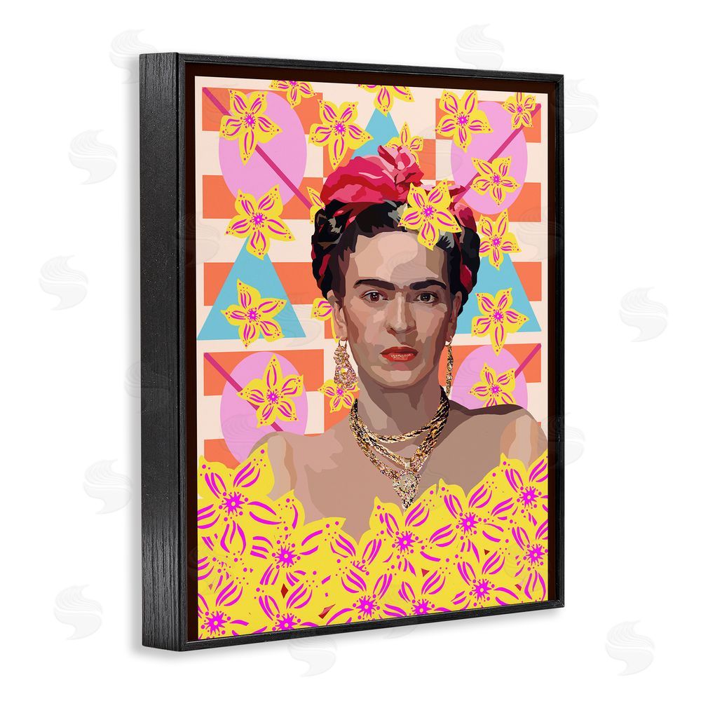 Lynnda Rakos Frida's Floral Journey Black Framed Giclee Print Wall Art